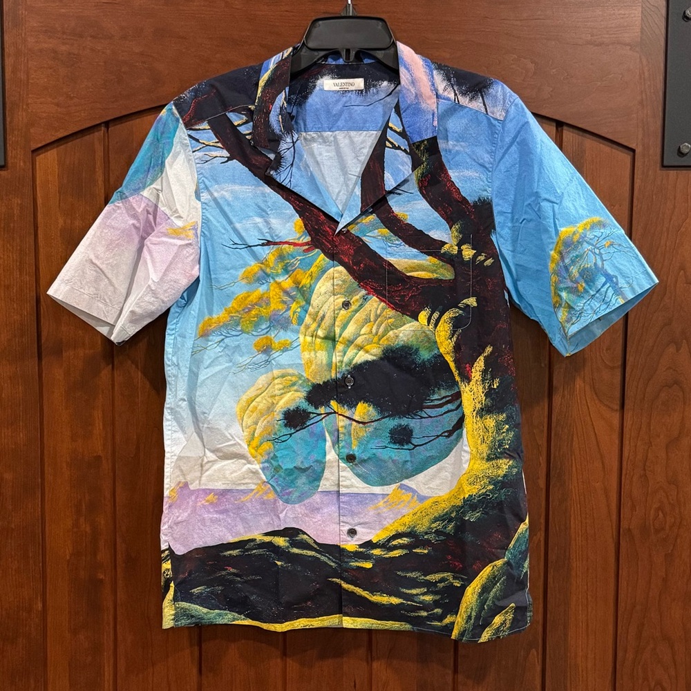 Men’s 100% cotton Valentino Camp Shirt